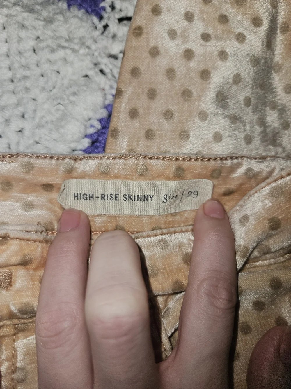 Pilcro and the Letterpress Beige Polka Dot Skinny Jeans - Picture 5 of 8